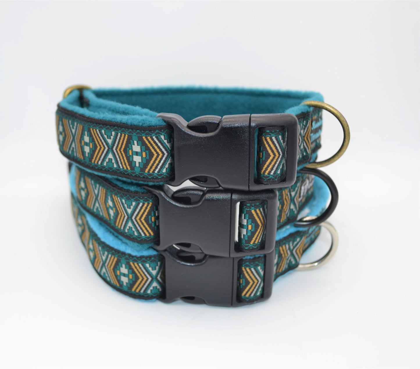 Turquoise Aztec Pattern Collar (Antique Brass, Black, Silver)