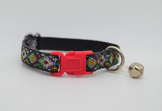 Aztec Pattern Cat Collar (Safety Buckle)