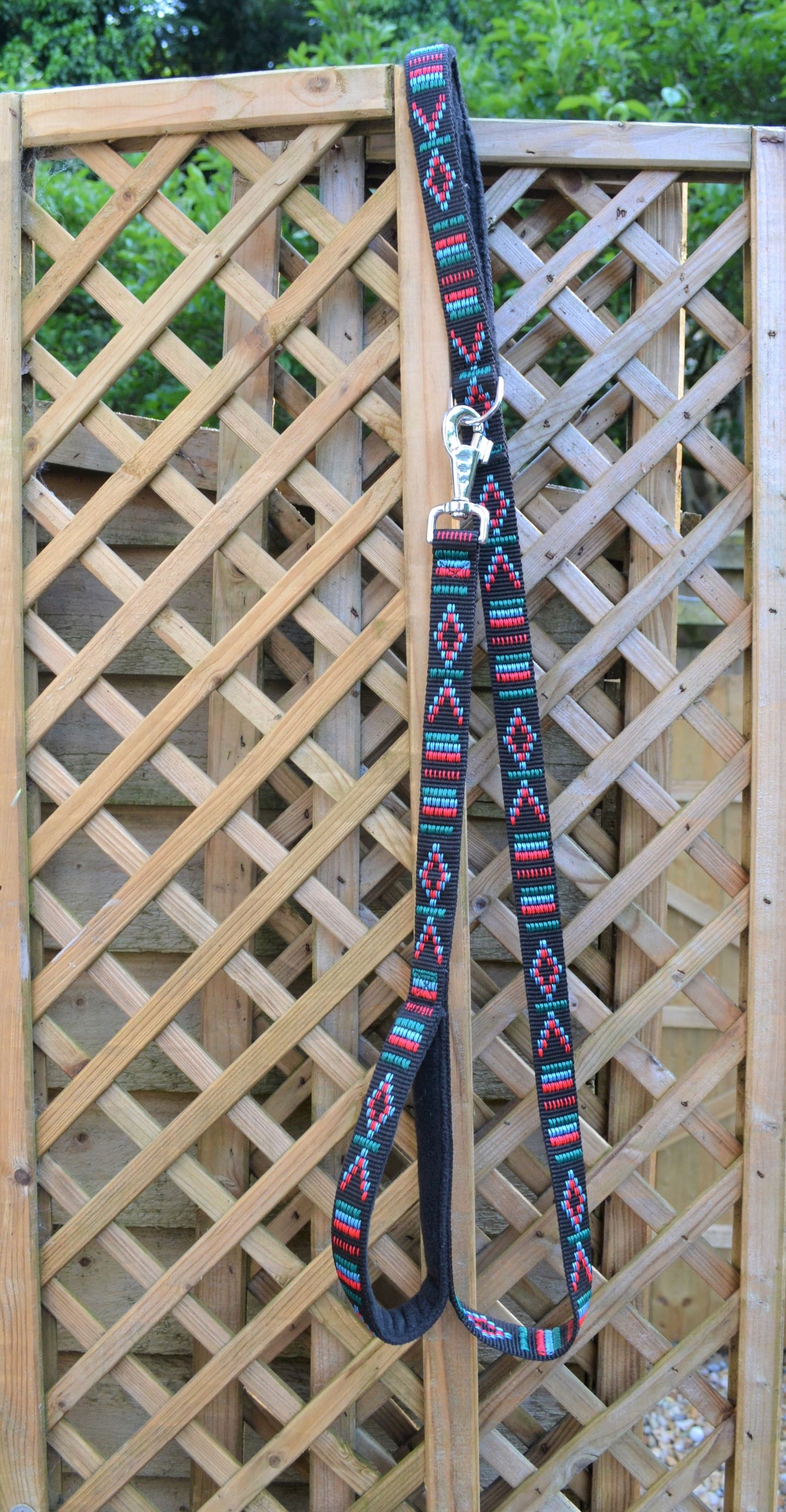 Double Handle Long or Close Control Lead in Aztec Webbing