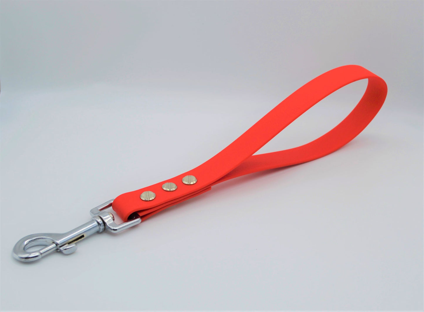 Waterproof Webbing Dog Training Lead Traffic Handle- Candy Red 20mm