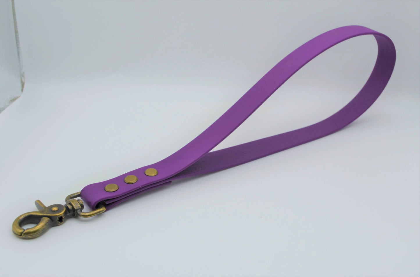 Waterproof Webbing Dog Training Loop Traffic Handle- Purple 20mm