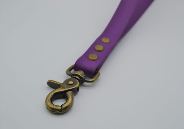 Waterproof Webbing Dog Training Loop Traffic Handle- Purple 20mm