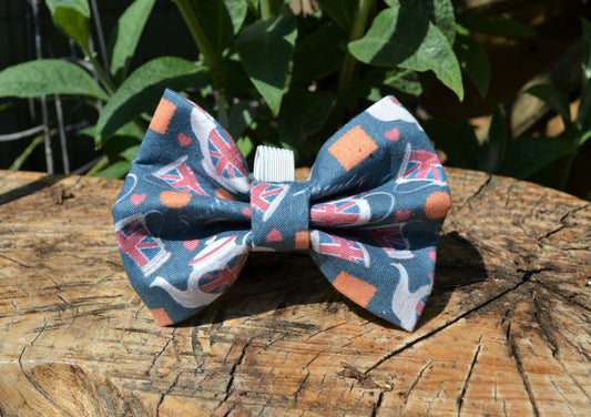 Patriotic Tea Party/Union Jack Flags Bow Tie