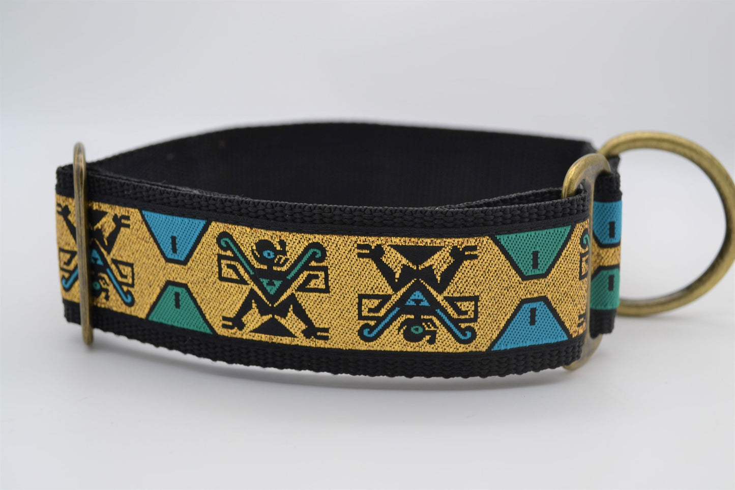 Gold Aztec Figures House Collar 38mm