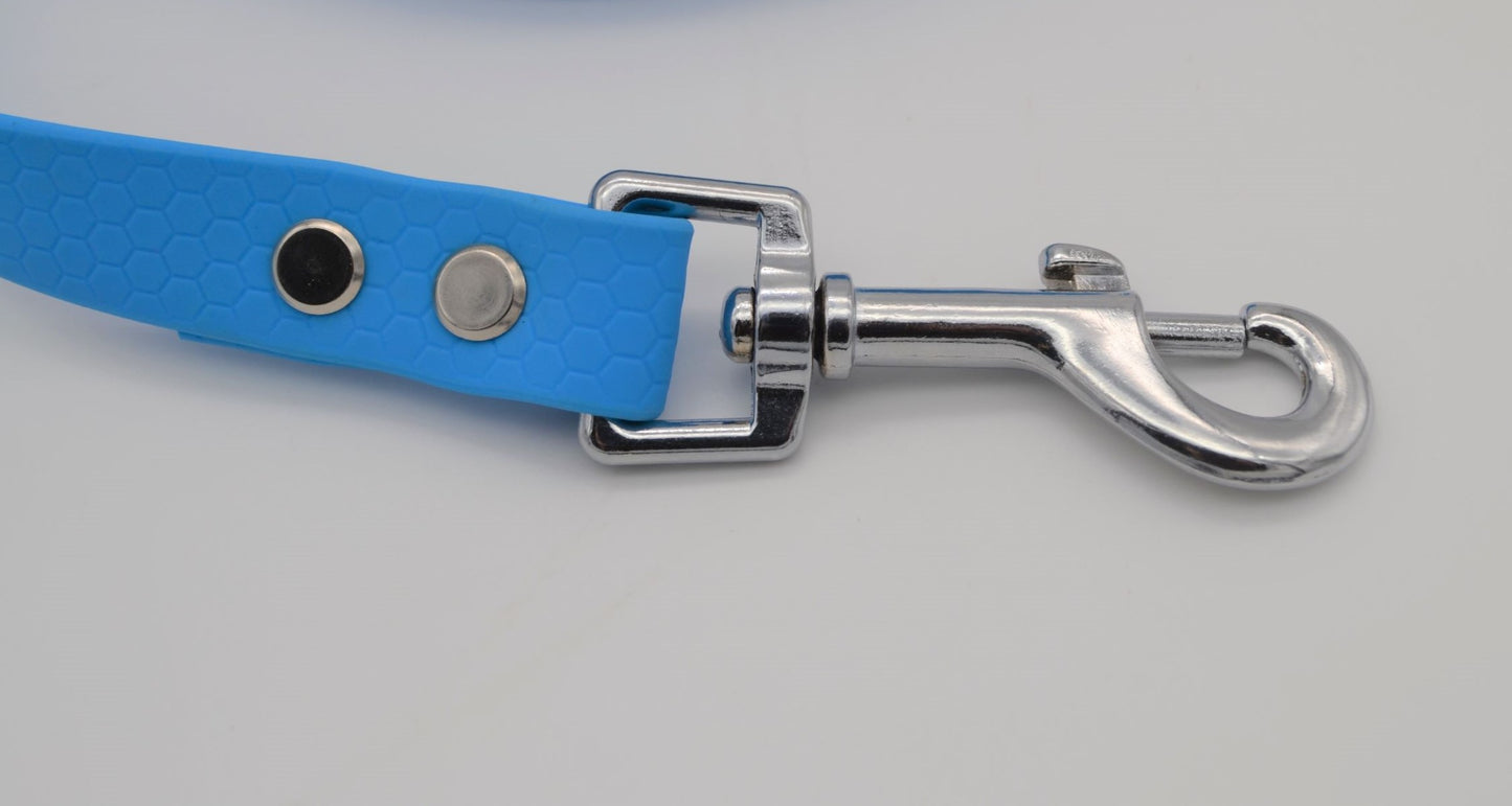 20mm Sky Blue Waterproof Webbing Double Split Lead Coupler