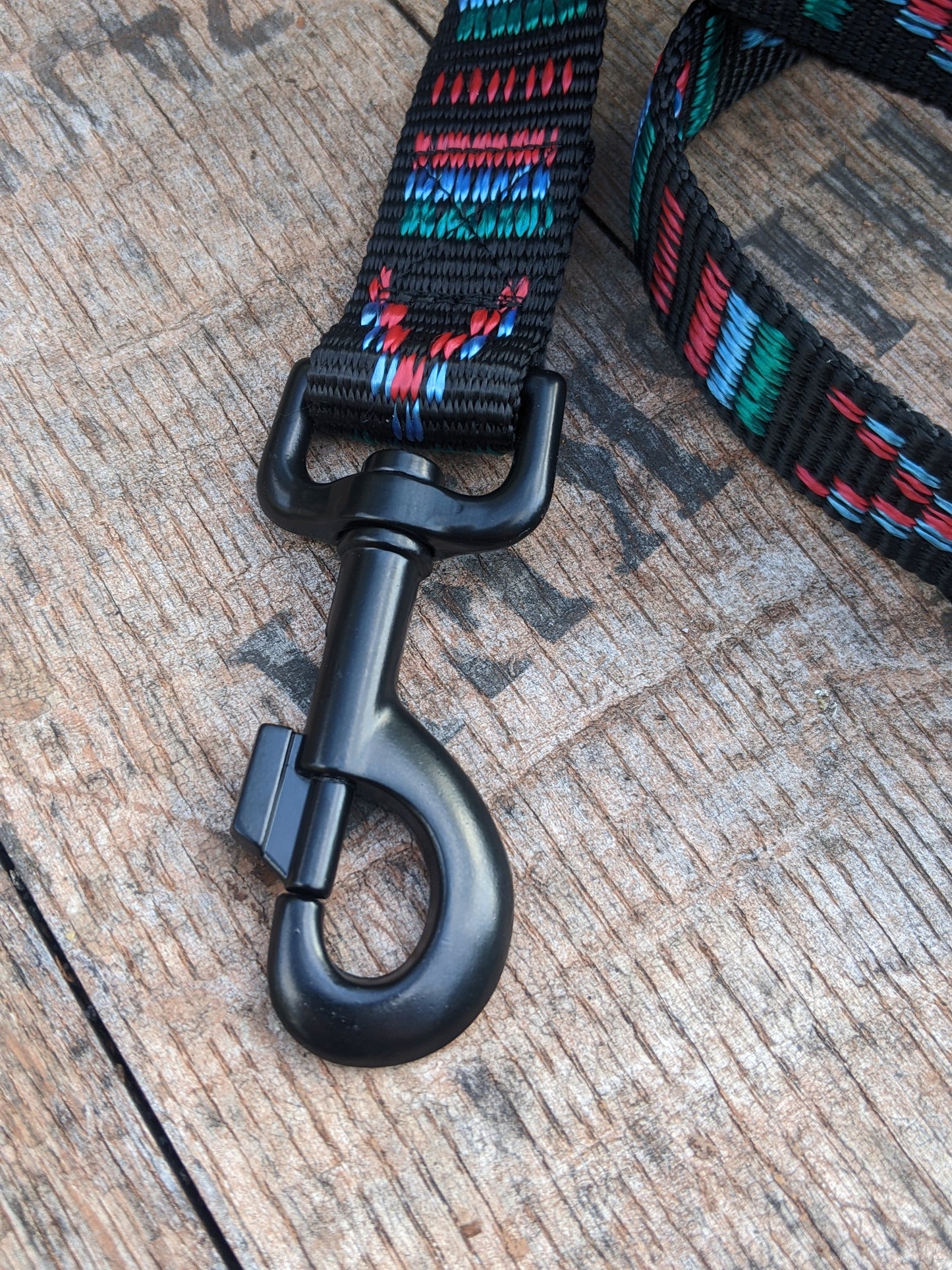 Mexican Weave Aztec Style Webbing Lead Black