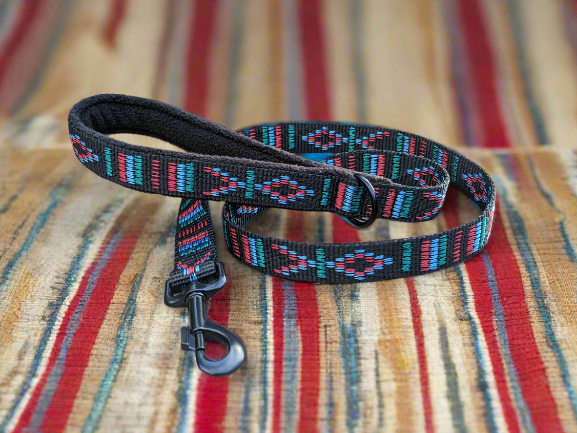 Mexican Weave Aztec Style Webbing Lead Black