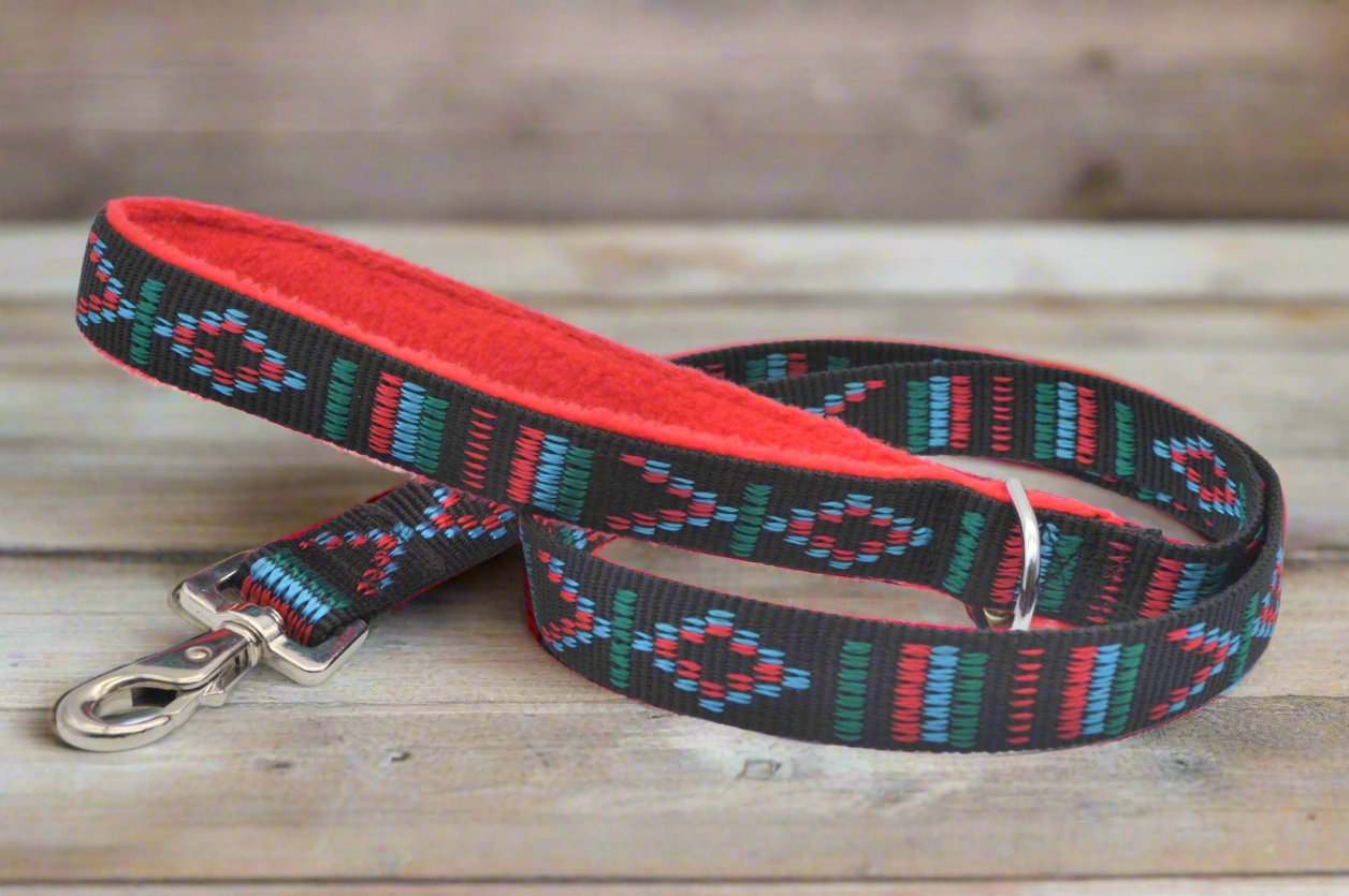 Mexican Weave Aztec Style Webbing Lead Black