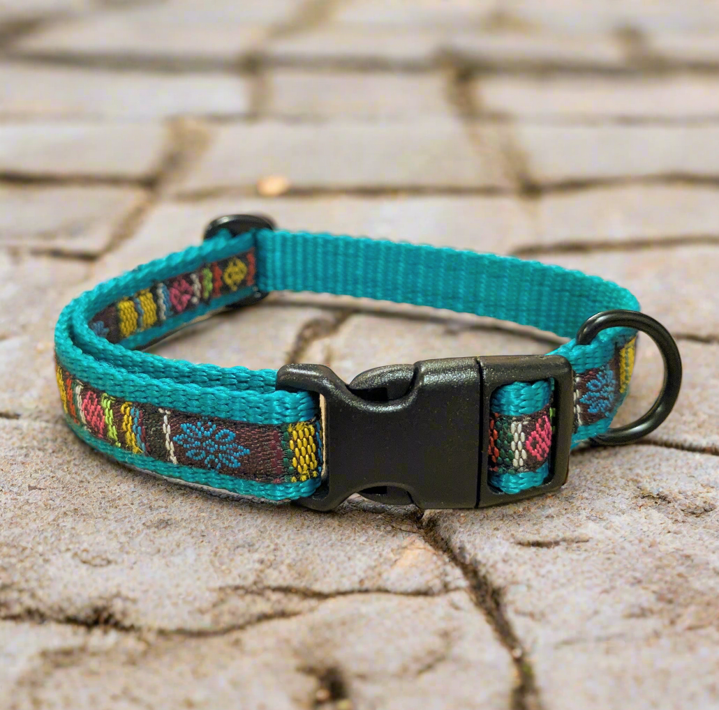 Turquoise Hippy Pattern Collar