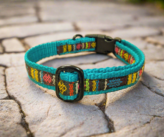 Turquoise Hippy Pattern Collar