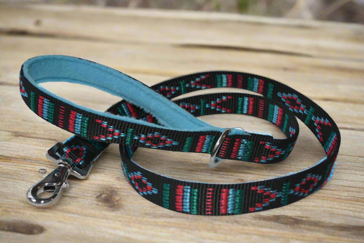 Mexican Weave Aztec Style Webbing Lead Black