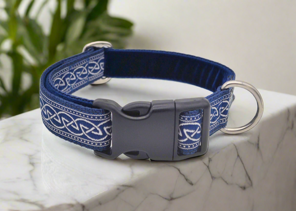 Blue/Silver Celtic Knot Pattern Collar (Antifreeze)