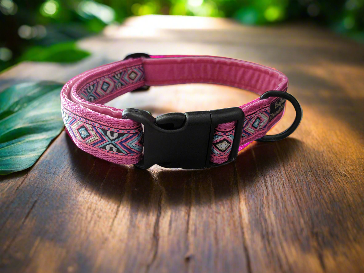 Pink Southwestern Tribal Pattern Collar 25mm