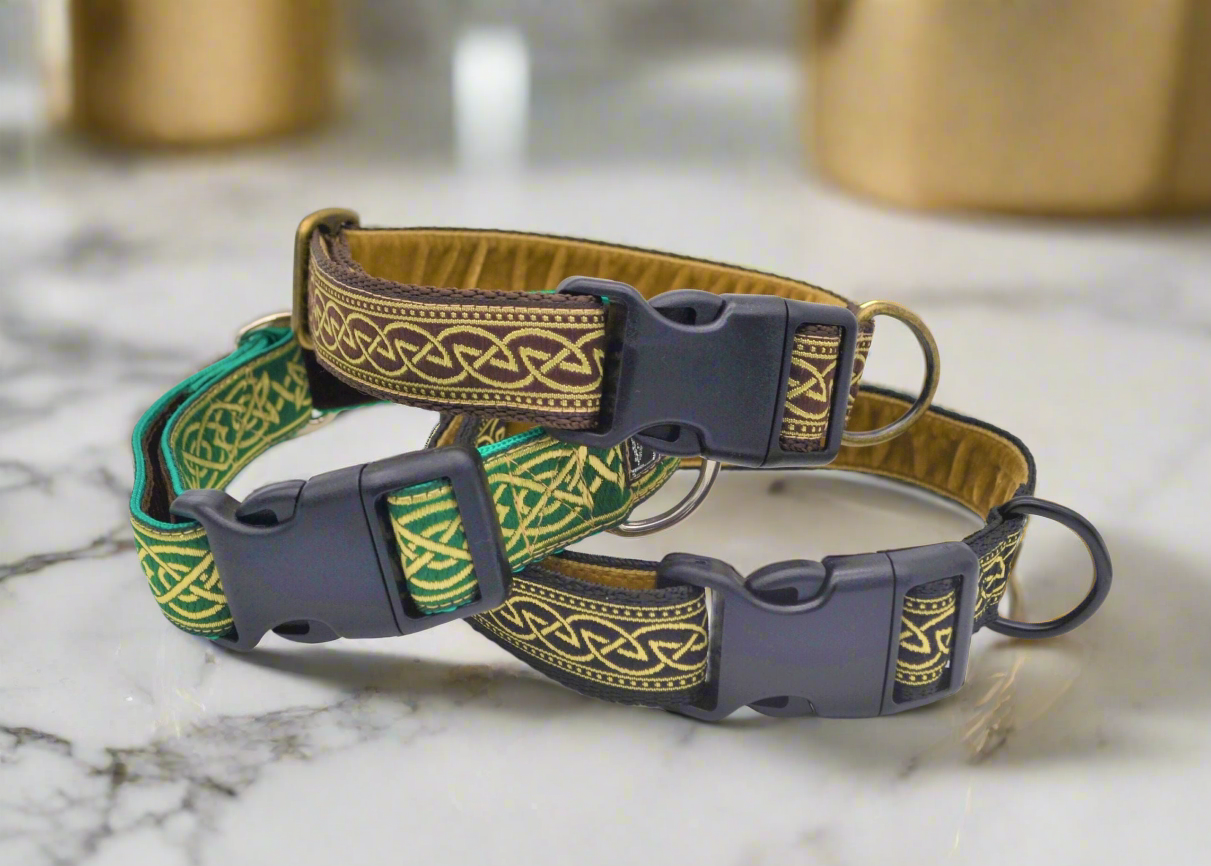 Green/Gold Celtic Knot Pattern Collar (Antifreeze)