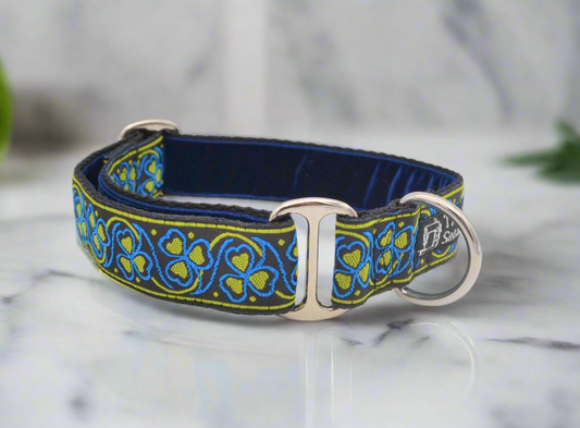 Blue Irish Clover Shamrock House Collar