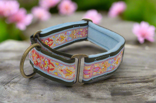 Blue Oriental Pattern 38mm Martingale Collar