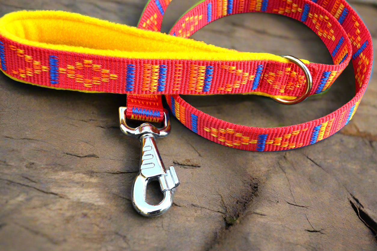 Mexican Weave Aztec Style Webbing Lead Red