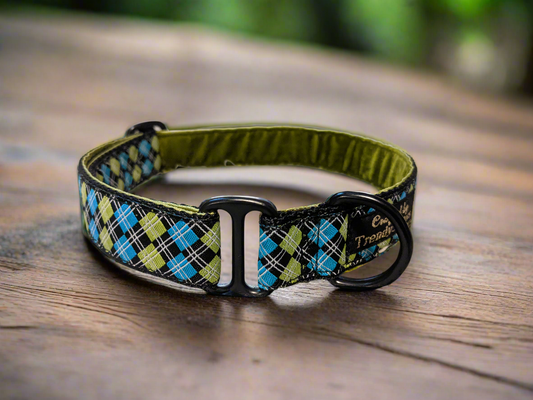 Blue/Green Argyle House Collar