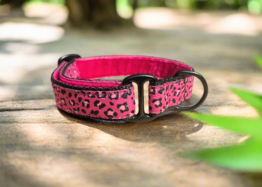 Pink Leopard Print House Collar (20mm)