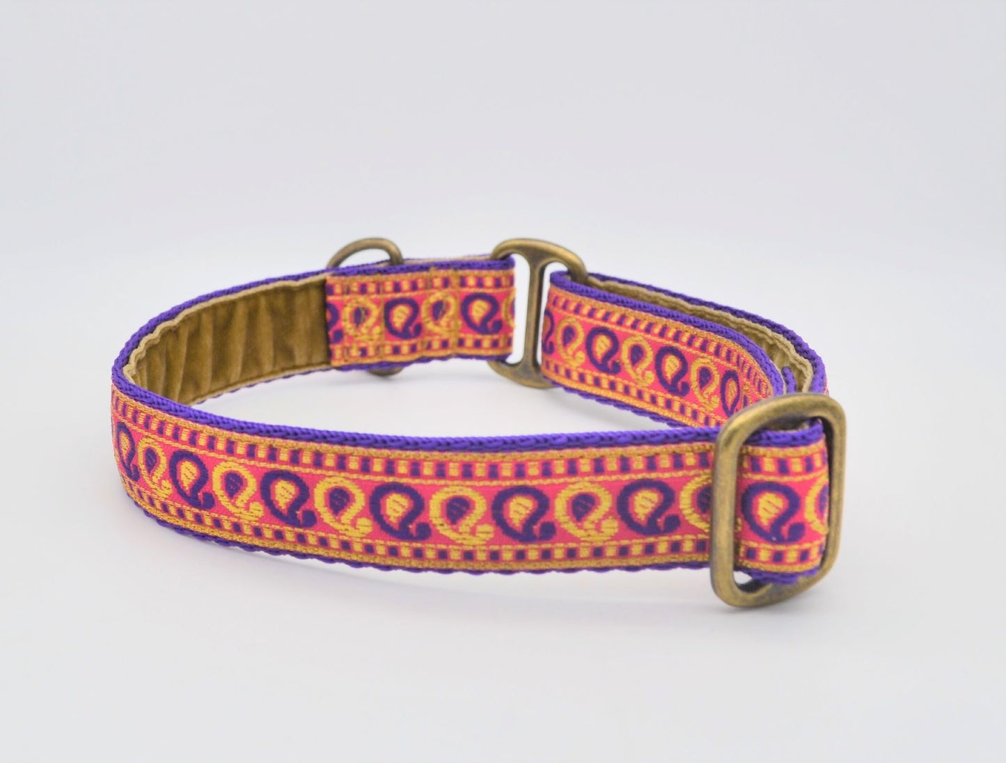 Pink/Purple & Gold Indian Paisley House Collar