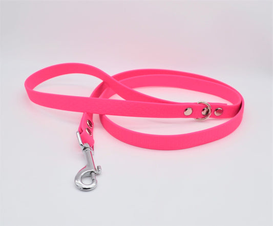 Neon Pink Waterproof Coated Webbing Lead 16mm